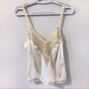 CHRISTIAN DIOR VINTAGE INTIMATES WHITE LACE TANK